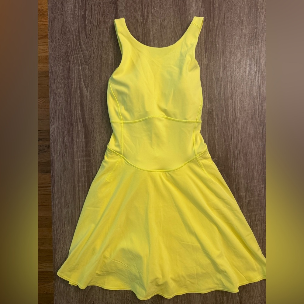 New with tags Lululemon Court crush dress, yellow, size 8.Electric lemon.Tennis - Picture 11 of 12